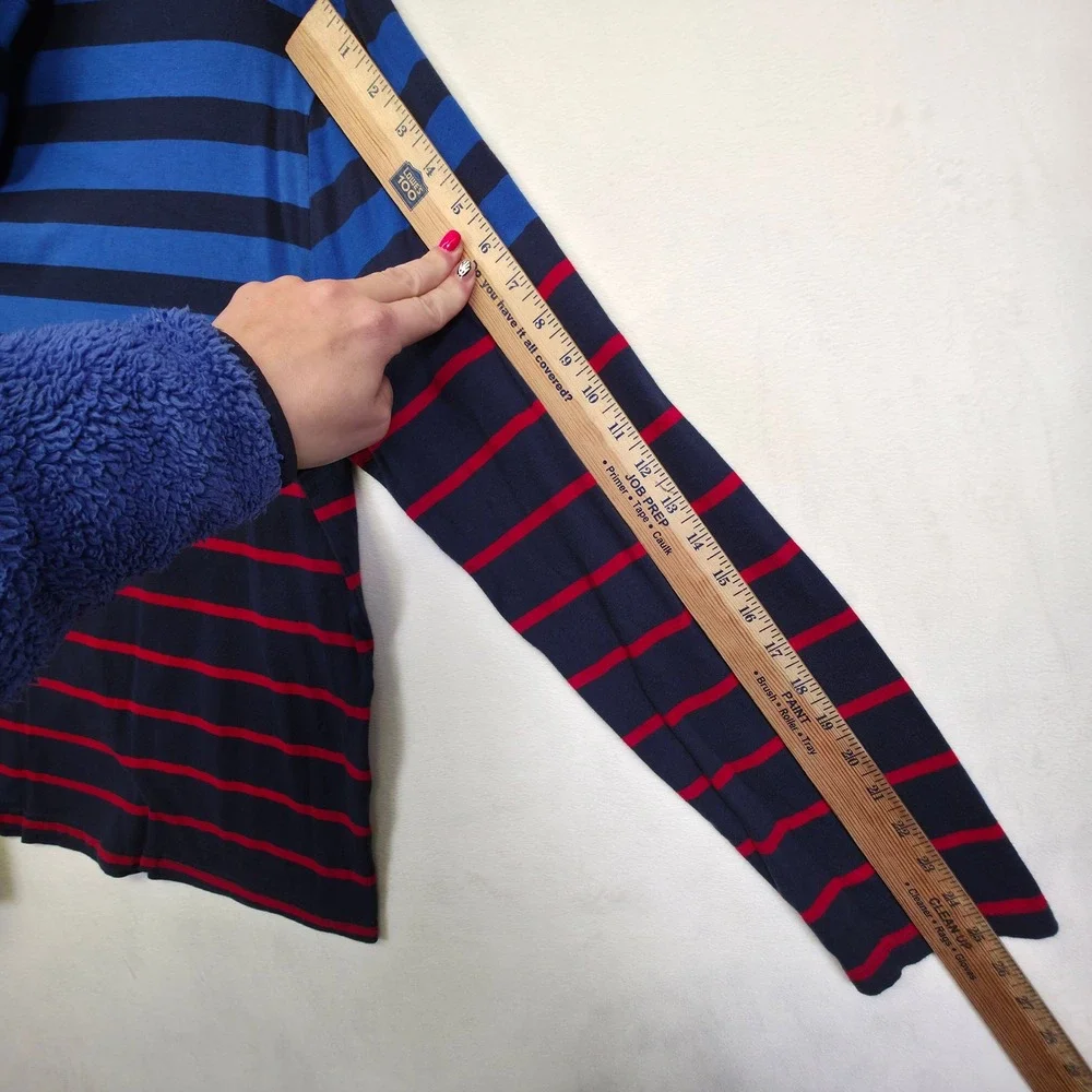 Polo Ralph Lauren Hoodie Sweater Mens L Blue Striped Hooded Lightweight Preppy